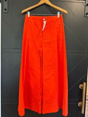 Molly Green Bold Orange Wide-Leg Pants Size Small NWT